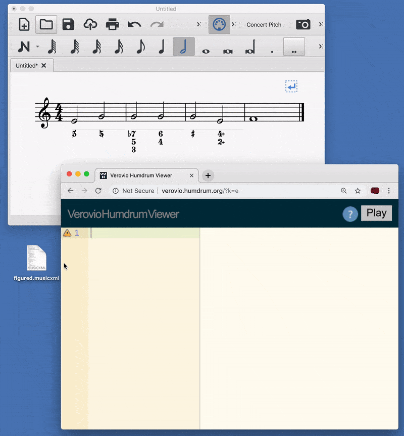 MusicXML import with figured bass